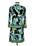 Trina Turk Print Teal Cocktail Dress Size 4 - photo 2