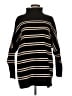 Unbranded Stripes Black Turtleneck Sweater Size L - photo 1