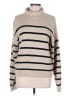 Gilli 100% Acrylic Stripes Ivory Turtleneck Sweater Size L - photo 1