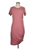 Assorted Brands Solid Pink Casual Dress Size L - photo 1