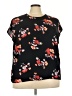 Vero Moda 100% Polyester Floral Black Short Sleeve Blouse Size EU 54 / US 24 - photo 1