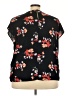 Vero Moda 100% Polyester Floral Black Short Sleeve Blouse Size EU 54 / US 24 - photo 2