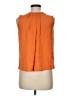 Zara Basic Orange Sleeveless Button-Down Shirt Size M - photo 2