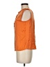 Zara Basic Orange Sleeveless Button-Down Shirt Size M - photo 5
