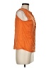Zara Basic Orange Sleeveless Button-Down Shirt Size M - photo 4