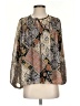 Maurices 100% Polyester Paisley Brown Long Sleeve Blouse Size S - photo 1