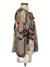 Maurices 100% Polyester Paisley Brown Long Sleeve Blouse Size S - photo 4