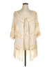 Say What? 100% Acrylic Ivory 3/4 Sleeve Blouse Size XL - photo 1