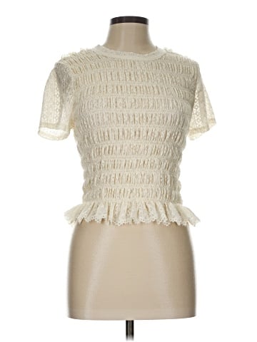 Blue Tassel Short Sleeve Top (view 1)