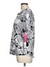 Teez-Her 100% Polyester Silver Short Sleeve Blouse Size L - photo 5