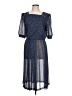 Assorted Brands 100% Polyester Polka Dots Blue Casual Dress Size 14 - photo 1