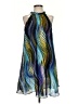 Muse 100% Polyester Graphic Blue Cocktail Dress Size 2 - photo 1