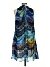 Muse 100% Polyester Graphic Blue Cocktail Dress Size 2 - photo 2