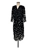 Assorted Brands 100% Viscose Polka Dots Black Casual Dress Size S - photo 1