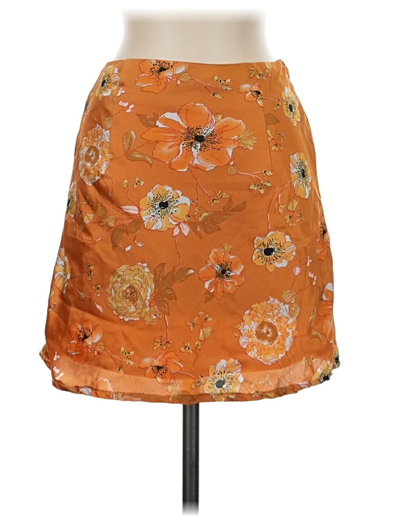 Pre-owned Polly Casual Skirt In Orange
