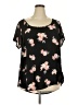 Torrid 100% Polyester Black Short Sleeve Blouse Size 2X Plus (2) - photo 1