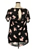 Torrid 100% Polyester Black Short Sleeve Blouse Size 2X Plus (2) - photo 2