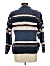 Assorted Brands Stripes Blue Turtleneck Sweater Size L - photo 2