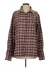 PrettyLittleThing Plaid Pink Long Sleeve Button-Down Shirt Size 0 - photo 1