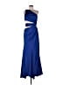 Mac Duggal 100% Polyester Blue Cocktail Dress Size 8 - photo 1