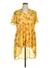 Torrid 100% Polyester Yellow Casual Dress Size 1X Plus (1) - photo 1
