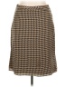 Max Studio 100% Silk Houndstooth Tan Brown Casual Skirt Size 14 - photo 1