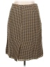 Max Studio 100% Silk Houndstooth Tan Brown Casual Skirt Size 14 - photo 2