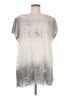 Simply Couture Silver Short Sleeve Blouse Size M - photo 1