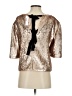 J.Crew 100% Polyester Metallic Gold 3/4 Sleeve Top Size 2 - photo 2
