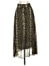 Olivaceous 100% Polyester Paisley Gold Formal Skirt Size S - photo 1