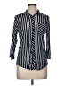 Bailey & Chloe Stripes Blue 3/4 Sleeve Blouse Size M - photo 1