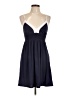 Feathers Solid Blue Casual Dress Size L - photo 1