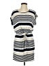 Unbranded Stripes Ivory Casual Dress Size L - photo 1
