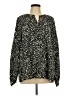 Cotton Bleu 100% Polyester Black Long Sleeve Blouse Size L - photo 1