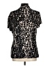 Unbranded Animal Print Black Short Sleeve Blouse Size M (estimated) - photo 2
