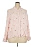 Time and Tru 100% Viscose Hearts Pink Long Sleeve Blouse Size XXL - photo 1