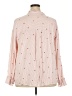 Time and Tru 100% Viscose Hearts Pink Long Sleeve Blouse Size XXL - photo 2