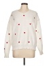 Unbranded 100% Acrylic Hearts White Pullover Sweater Size L - photo 1