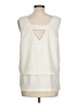 Banana Republic 100% Polyester Ivory Sleeveless Blouse Size L - photo 2