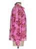 J.Crew 100% Polyester Hearts Pink Long Sleeve Blouse Size S - photo 4