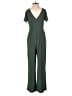 Petite Assembly Solid Green Jumpsuit Size XXS - photo 2
