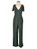 Petite Assembly Solid Green Jumpsuit Size XXS - photo 1