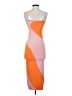 Unbranded 100% Polyester Color Block Orange Cocktail Dress Size S - photo 2