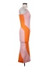 Unbranded 100% Polyester Color Block Orange Cocktail Dress Size S - photo 4