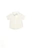 First Impressions Solid Ivory White Short Sleeve Button-Down Shirt 9-12 MO / 12 MO - photo 1