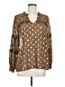 Mystree 100% Polyester Brown Long Sleeve Blouse Size M - photo 1