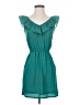 Francesca's 100% Polyester Solid Teal Casual Dress Size S - photo 1