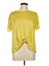 Bar III 100% Polyester Yellow Short Sleeve Top Size L - photo 1