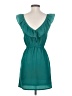 Francesca's 100% Polyester Solid Teal Casual Dress Size S - photo 2