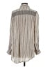 Floreat 100% Rayon Stripes Silver Long Sleeve Blouse Size S - photo 2